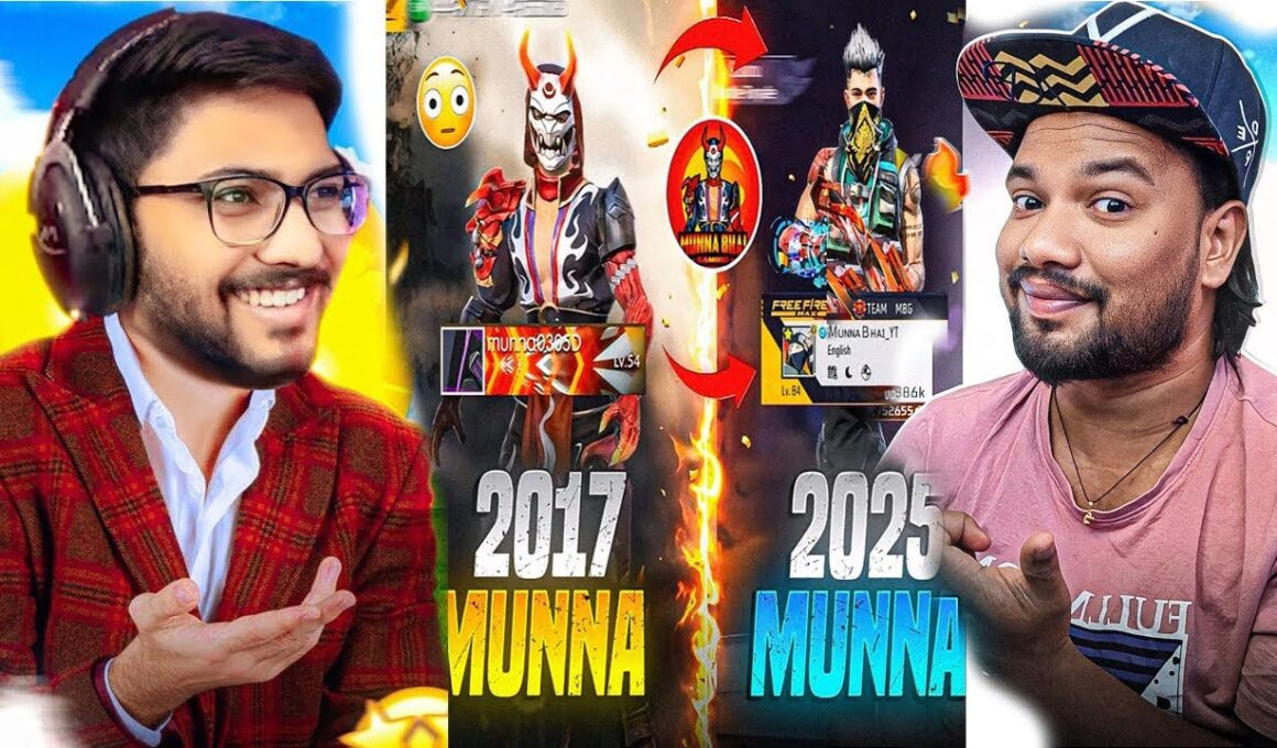 Free Fire 2017 Munna vs 2025 Munna | 旧プレイヤー vs 新プレイヤー | Munna Bhai Gaming 初動画 #munna