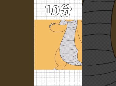 カイリューを10秒/1分/10分/1時間で描いてみた!!!part28 #ポケモン#shorts #short #イラスト #カイリュー #メガカイリュー #ポケモンza  #ZA