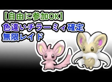 【参加可能！】色違いチラーミィ確定　無限自動レイド兼レイド交換募集枠【ポケモンsv】