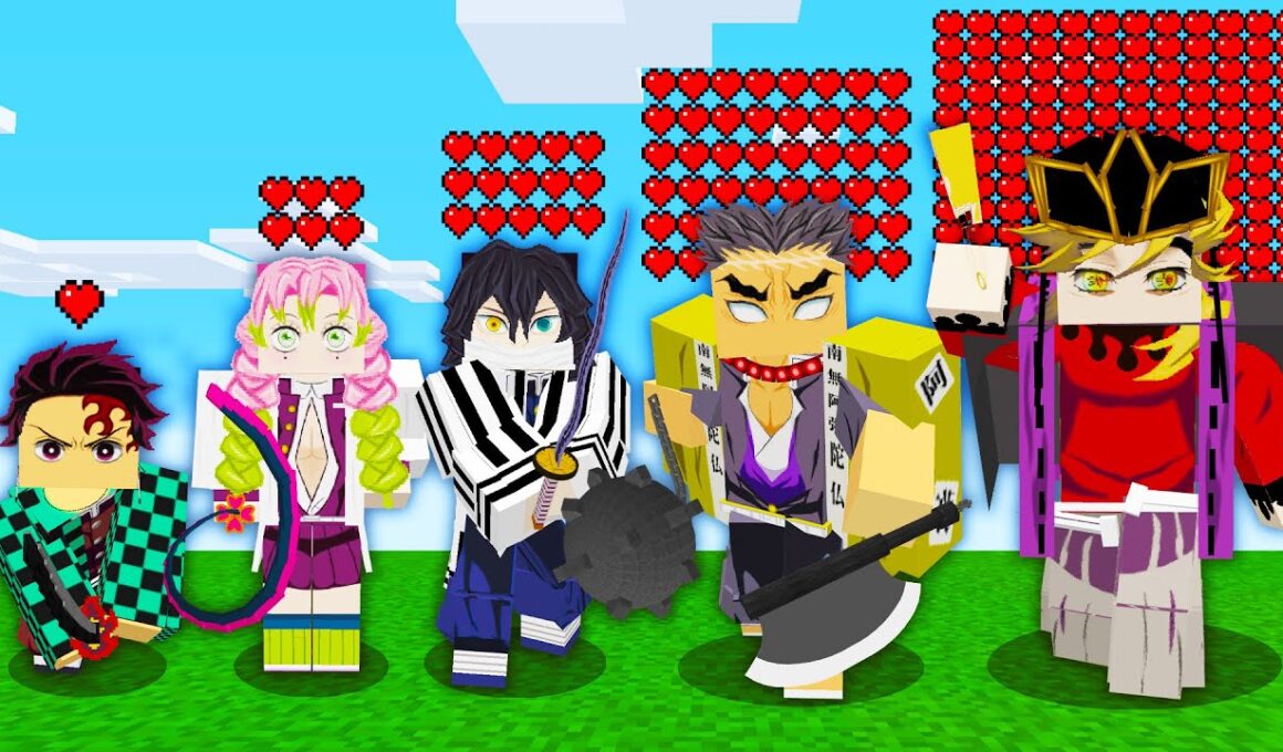 鬼滅の刃の柱や鬼たちに変身できる世界がヤバすぎた2【まいくら・マインクラフト】