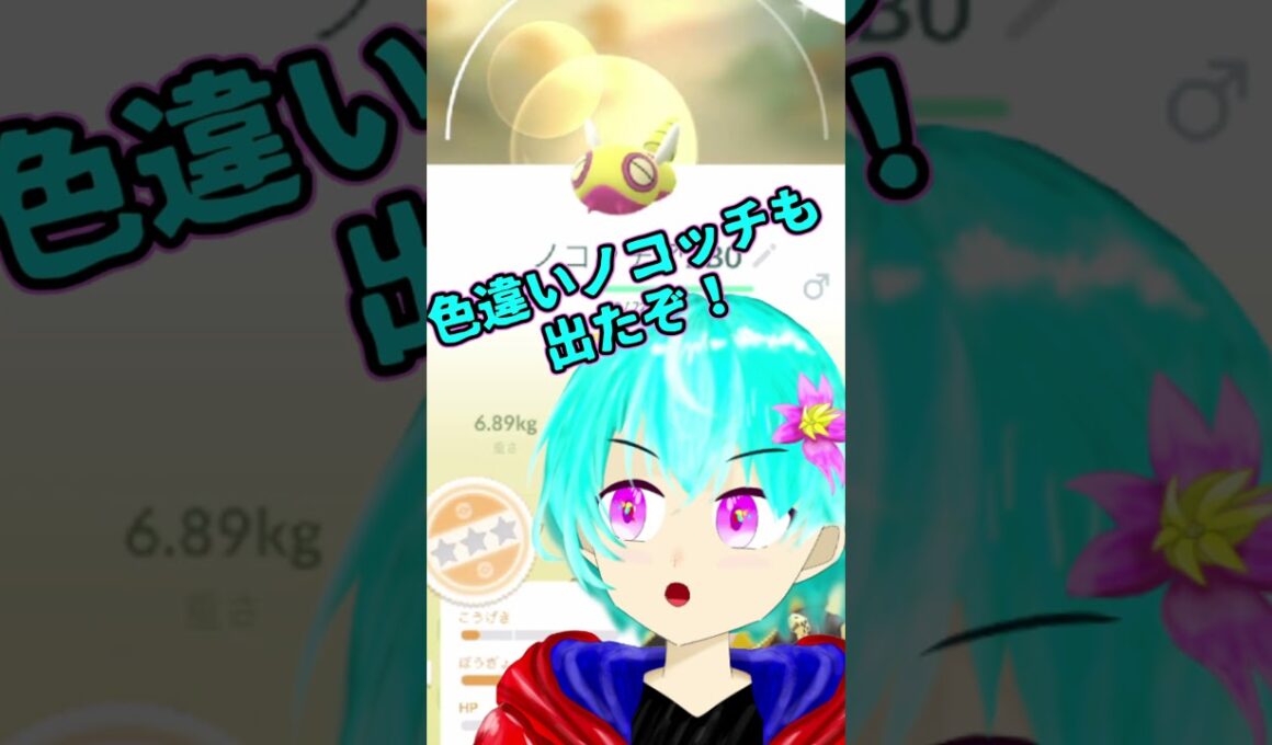 【ポケモンGO】　今回は１００％オタチが出ました。色違いノコッチも出てくれました。　☆TL50以上解放まで残り21日