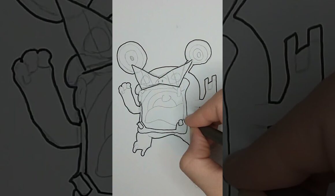 100 Pokemon Doodle Challenge: Loudred #pokemon #drawing #loudred #100dayschallenge