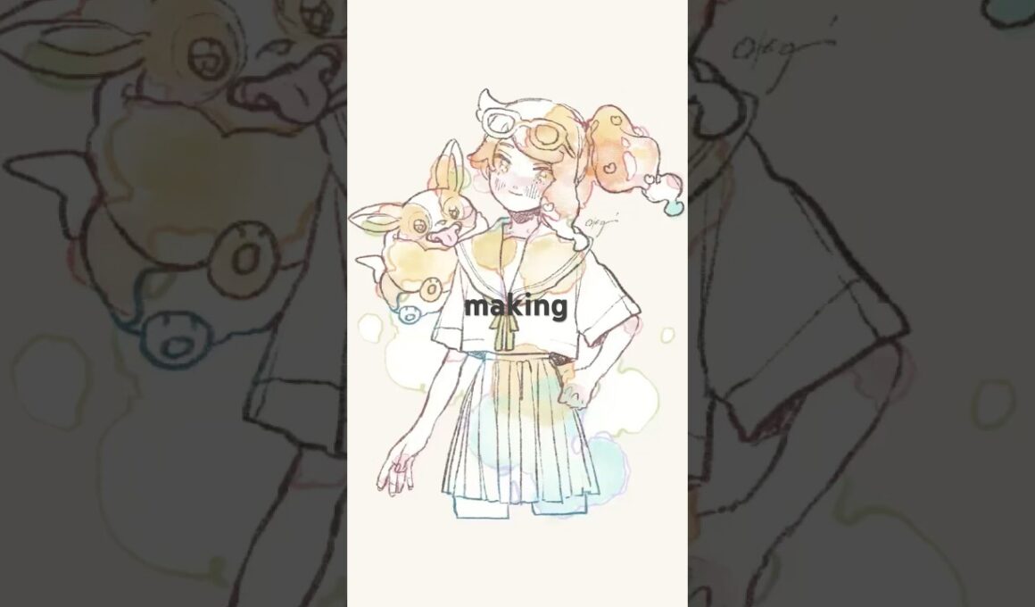 セーラーソニア #ポケモン #ポケモン剣盾 #illustration #ソニア #イラスト #ワンパチ #メイキング #pokemon #art #making #procreate #イヌヌワン