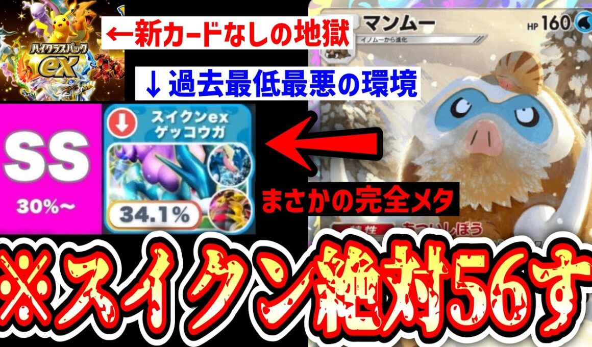 【緊急】過去最悪の環境がもう1ヶ月続くことが確定したポケポケを救う〝スイクン完全メタマンムー〟【ポケポケ】【Pokémon Trading Card Game Pocket】