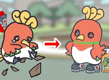 強力接着剤で厚底ブーツを死守するホウオウ【パオミーム】