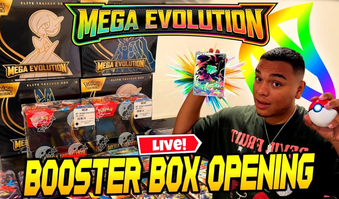 Opening Pokémon Mega Evolution Booster Box LIVESTREAM!