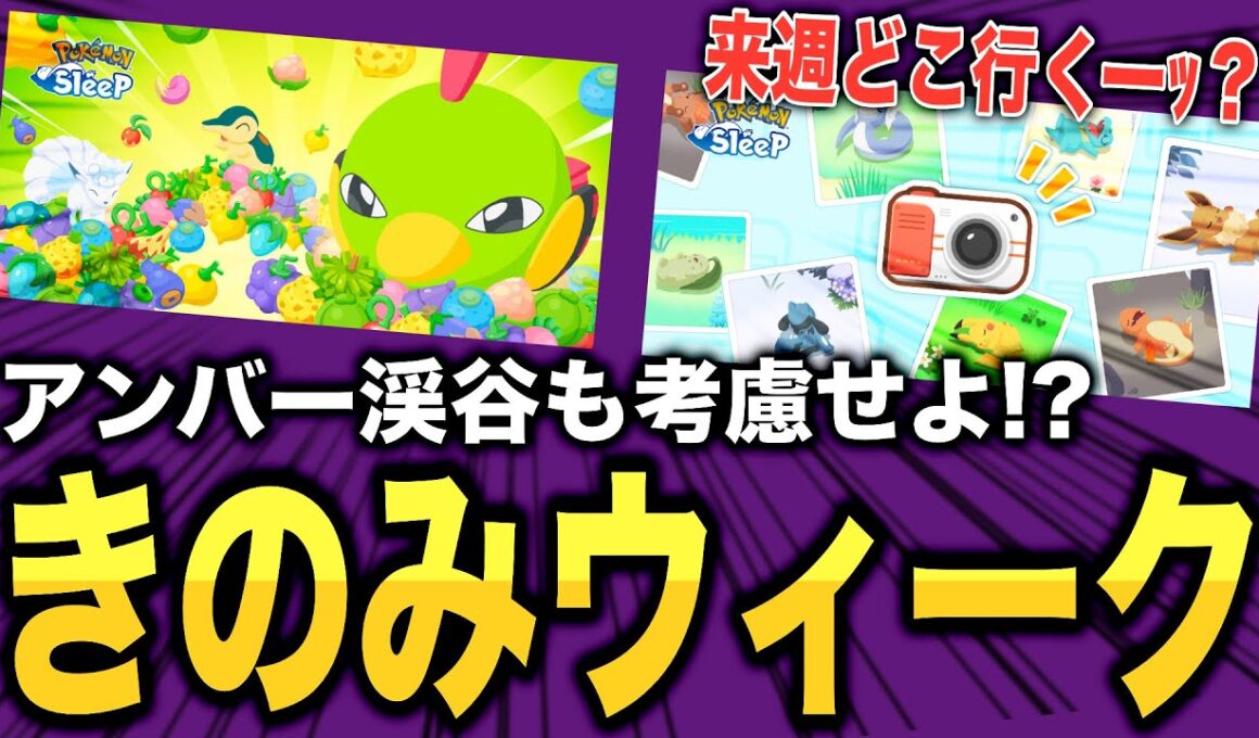 来週どこ行く？いざ、きのみウィーク！…だけど…【ポケモンスリープ】【どっさり！きのみウィーク】