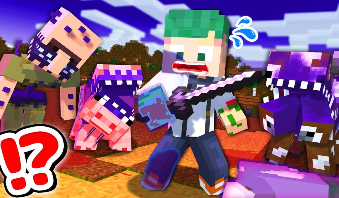 だんだんモブがバグっていく…！死の寄生虫ウイルスに感染するマインクラフト！🧬💀🦠【まいくら・Minecraft】よろずや🍭