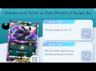 Pokémon TCG Pocket - Umbreon ex & Darkrai ex Deck (Wisdom of Sea and Sky) | Early Win Mission