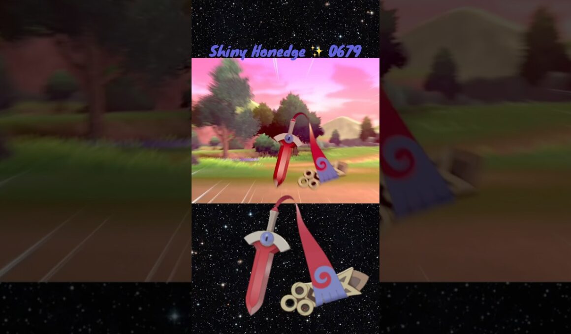 Shiny Honedge ✨ 0679 caught in Pokemon Sword in the Wild with Shiny Charm & 500+ KOs