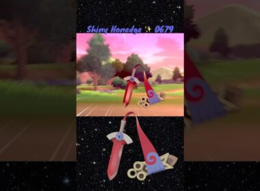 Shiny Honedge ✨ 0679 caught in Pokemon Sword in the Wild with Shiny Charm & 500+ KOs