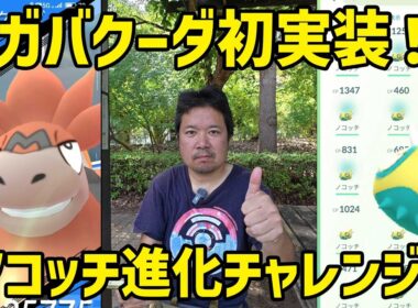 【ポケモンGO】ノコッチ進化チャレンジとメガバクーダ連戦で色違い高個体を狙う！