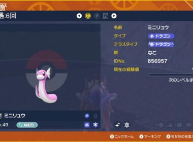 【ポケモンSV】 いろちミニリュウ入手耐久