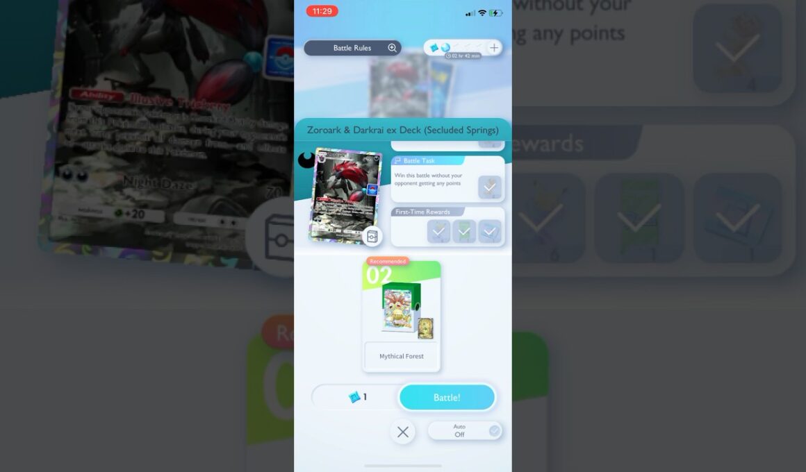 Pokémon TCG Pocket - Zoroark & Darkrai ex Deck (Secluded Springs) [Advanced] | Perfect Mission