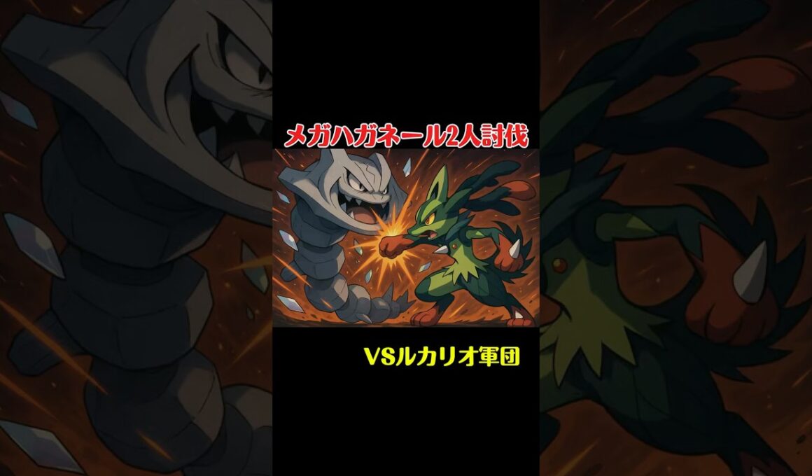 【2人討伐！！】ルカリオ使ってメガハガネールに挑んできたら…#shorts
