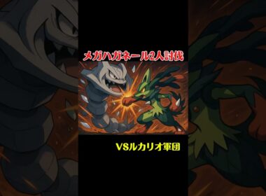 【2人討伐！！】ルカリオ使ってメガハガネールに挑んできたら…#shorts