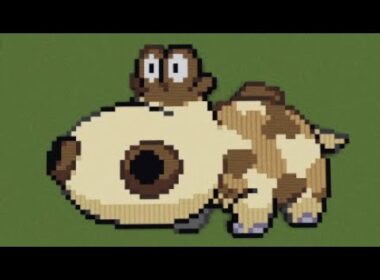 ［マイクラ］黙々とヒポポタス♂を作る［ポケモンドット絵］