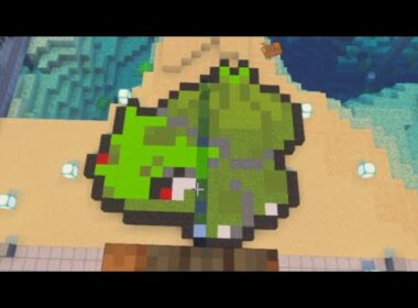 [ASMR] マインクラフトで作るフシギダネのドット絵　無言/作業用　[Minecraft]