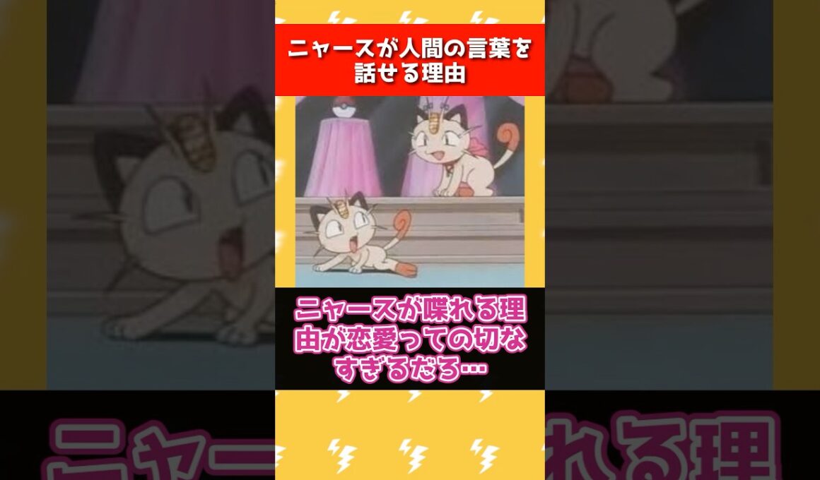 ニャースが人間の言葉を話せる理由が悲惨すぎた… #ポケモン  #アニポケ
