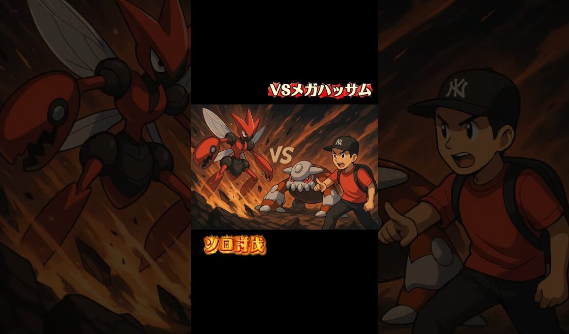 【1人討伐！！】メガハッサムを1人討伐達成！！#shorts