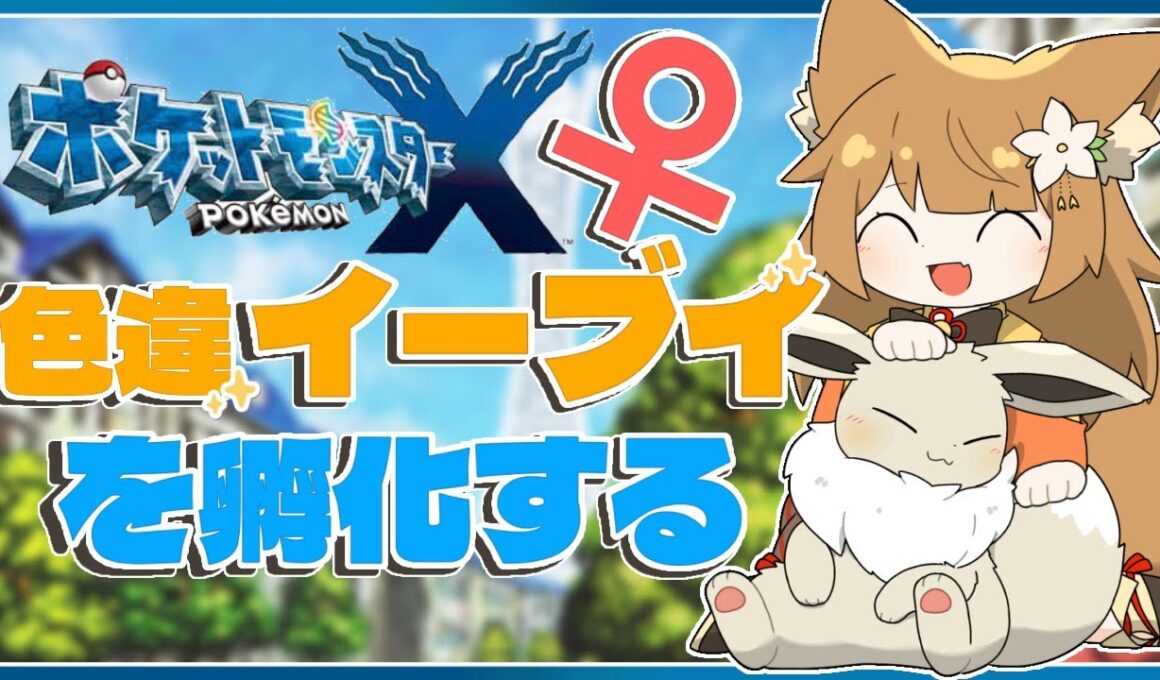 【ポケモンX】色違ちがいイーブイの女の子を探しています。生まれてきてください。【ポケモン】#ポケモンxy
