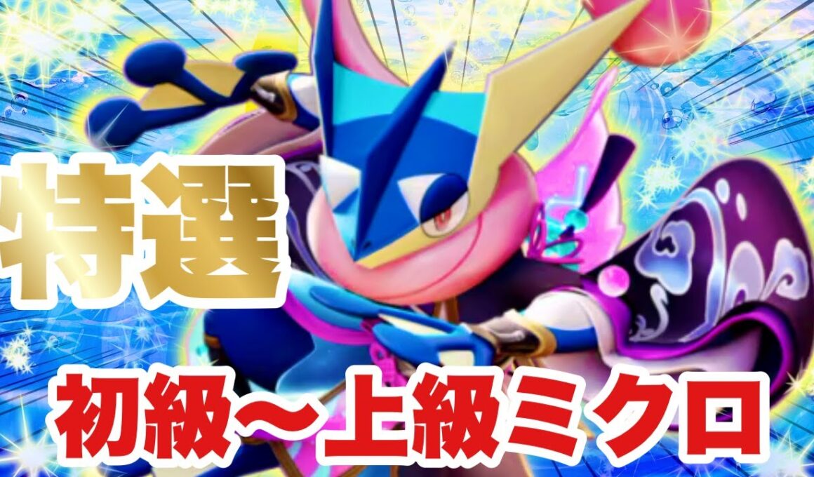 【これだけで差がつく】ゲッコウガのミクロ特集！