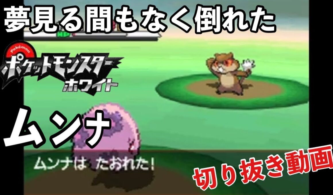 【ポケットモンスターホワイト】夢見る間もなく倒れたムンナ[Tiktok配信 切り抜き動画]