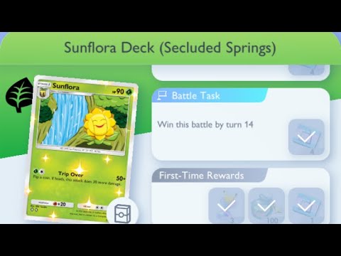 Pokémon TCG Pocket - Sunflora Deck (Secluded Springs) | Early Win Mission