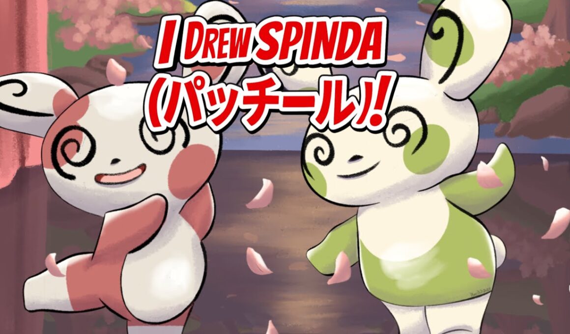 I drew Spinda (パッチール)! PokéPapi Learns How To Draw Pokemon
