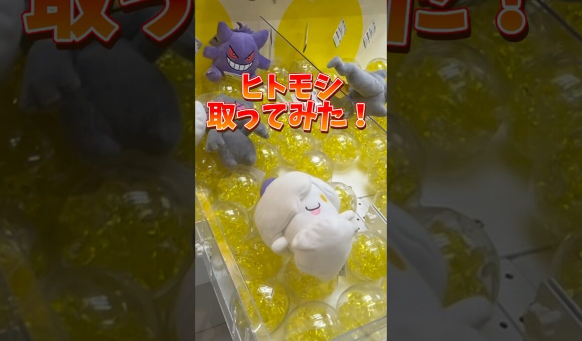 可愛すぎるヒトモシのぬいぐるみ取るまで頑張る‼️🥹#クレーンゲーム #クレゲ #ufoキャッチャー #ポケモン #shorts