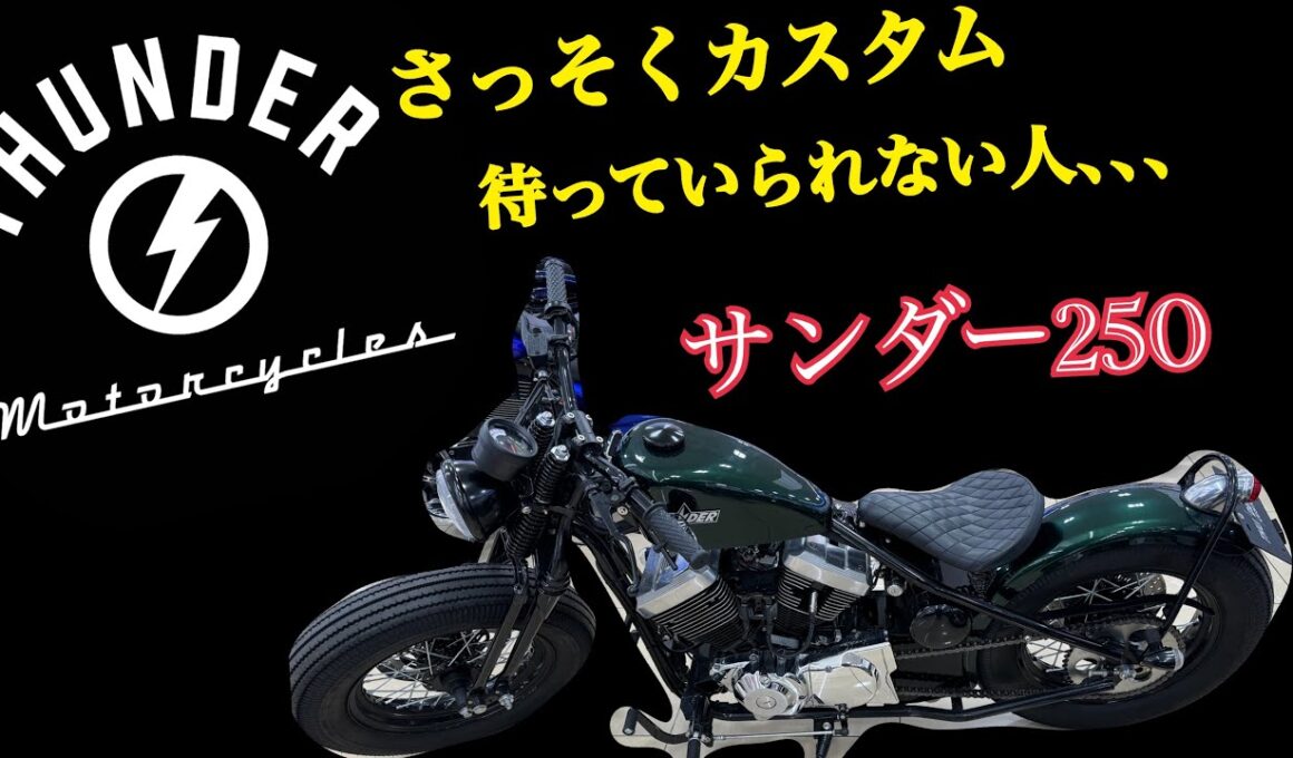 サンダー250！をさらにカスタム、ウインカーやらヘッドライトやらいろいろいじりました！　#Thunder Motorcycles Japa  #Thunder250  #アメリカンバイク