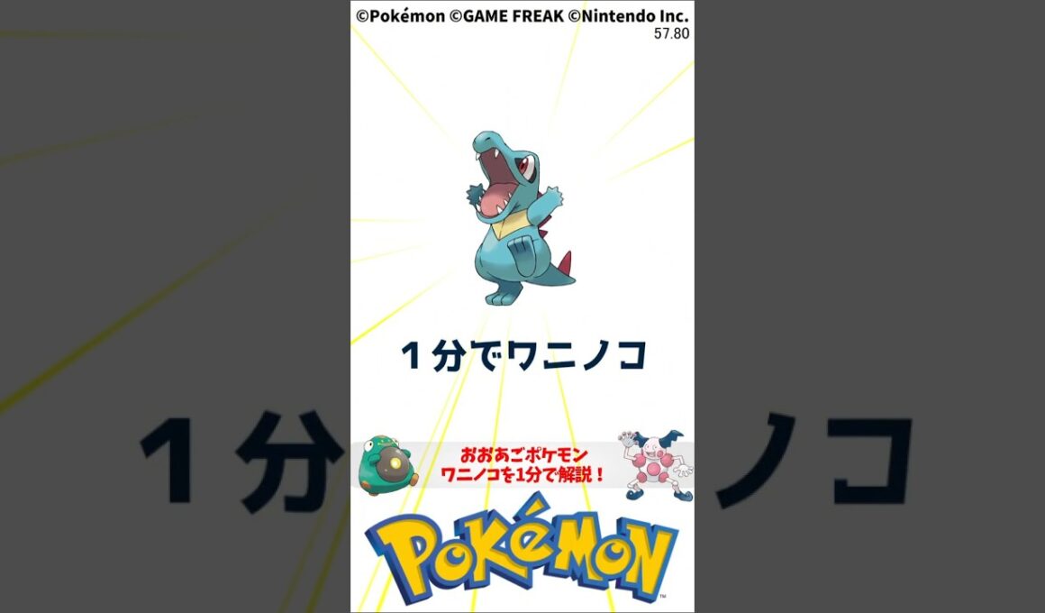 ポケモン 1分でわかるワニノコ Pokemon #解説 #知識 #雑学 Totodile