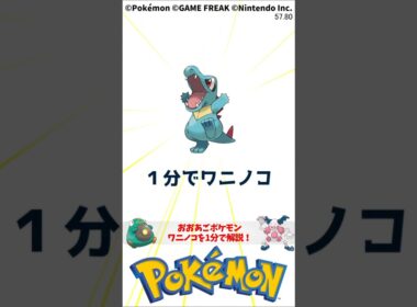 ポケモン 1分でわかるワニノコ Pokemon #解説 #知識 #雑学 Totodile