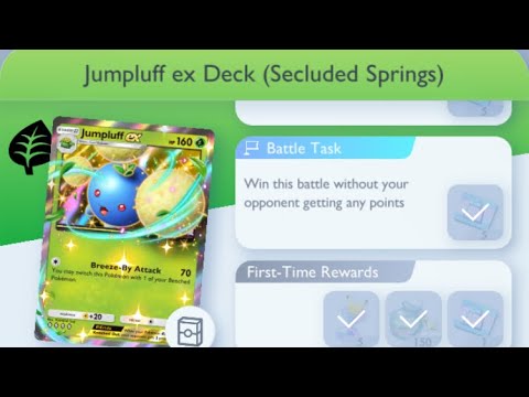 Pokémon TCG Pocket - Jumpluff ex Deck (Secluded Springs) | Flawless Victory Mission