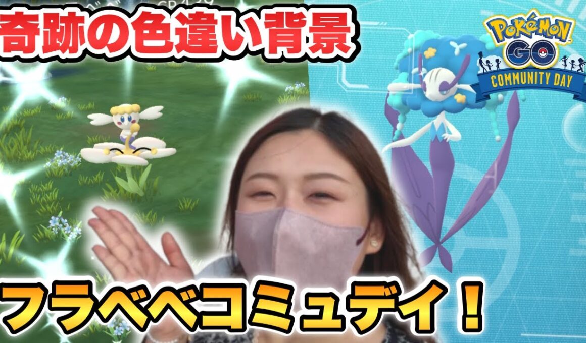 【ポケモンGO】フラベベ色違い全力捕獲！まさかの最後に神引き！？【コミュニティデイ】