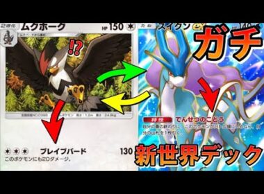 【緊急】毎ターンドローで爆速進化!?"スイクンex＆ムクホーク＆他マンタ"動画消えて悲しいポケモン!!なみ実況!【カード紹介】