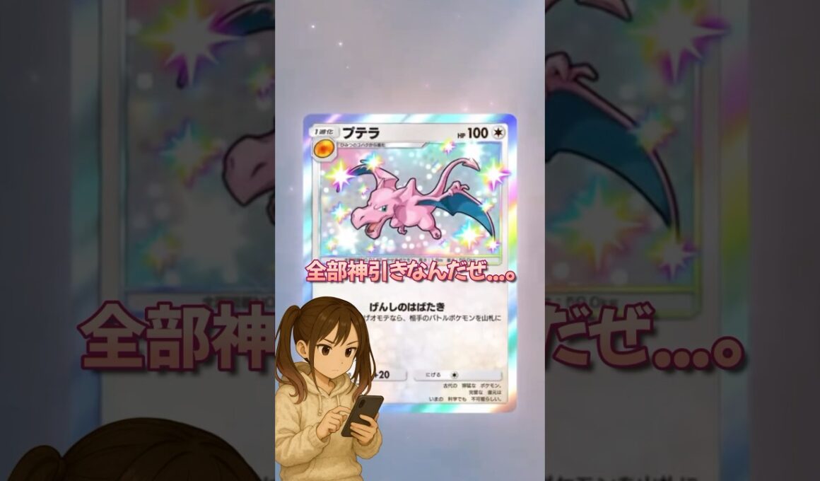 『ポケポケ』テーマ拡張パック「異次元クライシス」"プテラ" #ポケポケ #ポケモン #shorts