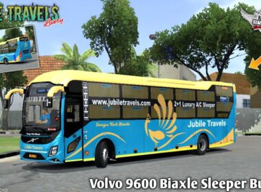 🤩🔥JUBILE Travels Livery | Volvo 9600 Biaxle Sleeper Bus Mod | Bussid v4.4.1