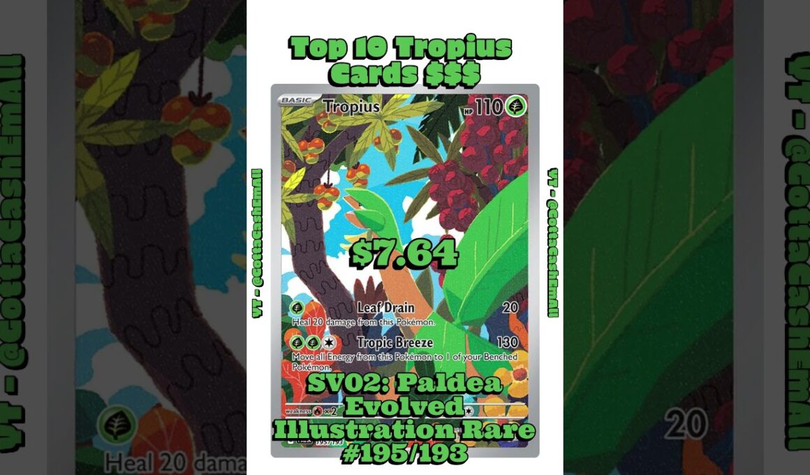 Top 10 Rarest Tropius Pokémon Cards EVER Made! #pokemon #pokemoncards #pokémon #top10 #tcg