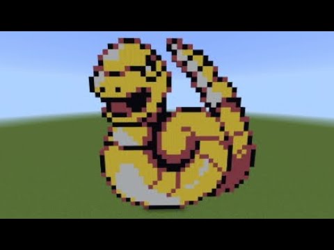 ［マイクラ］黙々とアーボを作る［ポケモンピカチュウ版ドット絵］