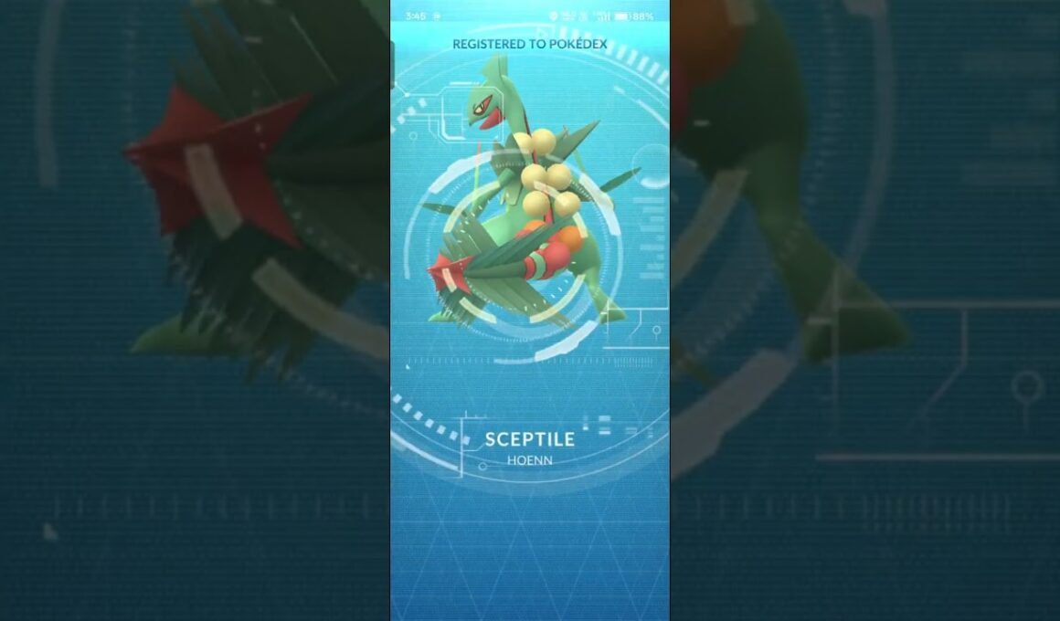MEGA POWER UNLOCKED! My First Mega Sceptile Catch in Pokémon GO! #pokemongo #youtubeshorts