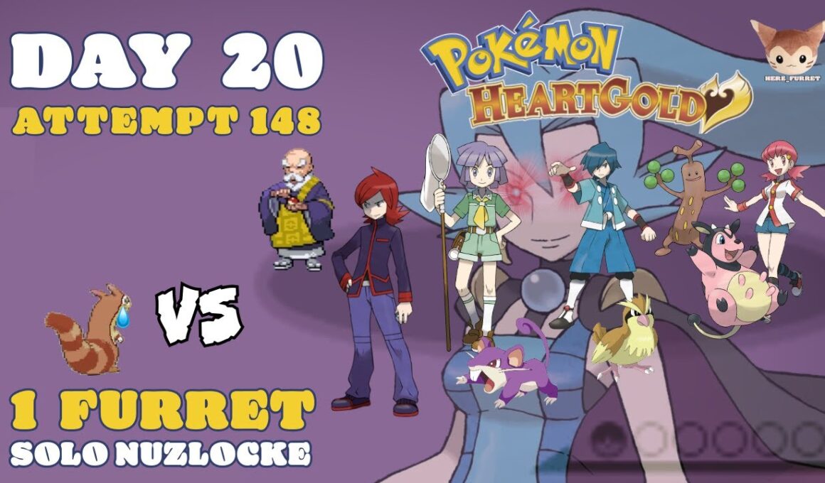 DAY 20  |  Nuzlocking Pokémon HeartGold with one Furret! (Attempt 148:Brand New Day)
