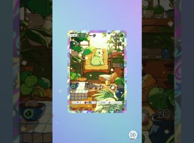 ポケポケ チコリータのレアカードが当たった!