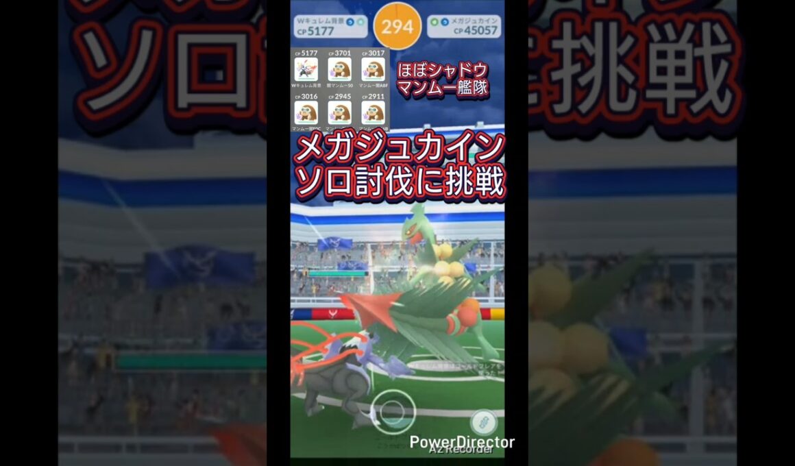 メガジュカインのソロ討伐に挑戦！#ポケモンgo #メガジュカイン #ソロ討伐 #shorts