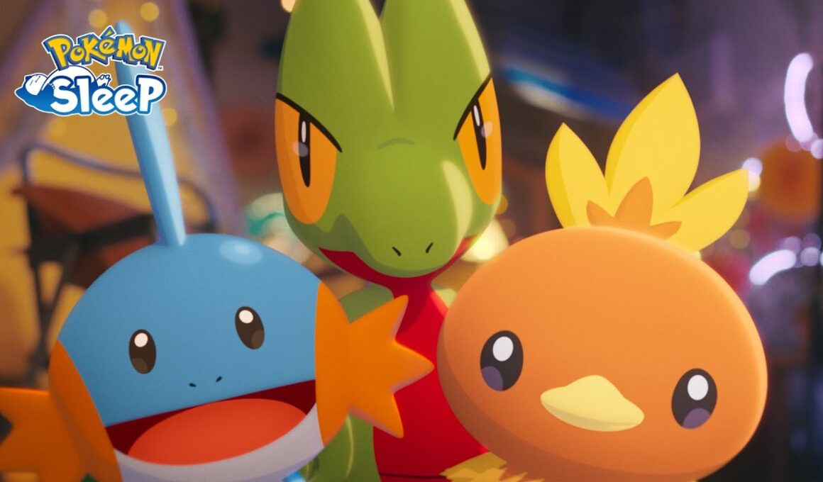 Cuddle up with Treecko, Torchic, and Mudkip during Pokémon Sleep’s second anniversary!