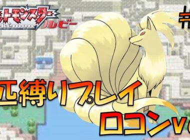ロコンLv5から旅をしてホウエンのトレーナーにも初代ポケモンの強さをわからせてやった。ポケモン1匹縛りプレイ!!ロコンきみに決めた！part 1【ゲーム実況】【縛りプレイ】