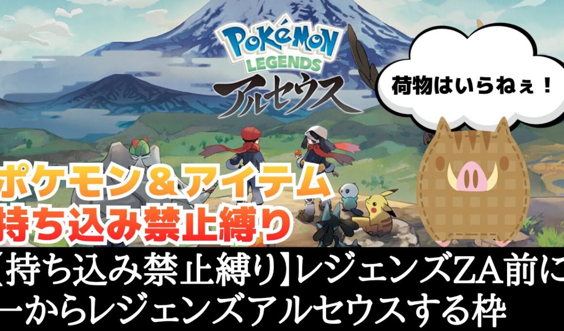 【持ち込み禁止縛り】レジェンズZA前に一からレジェンズアルセウスをする枠【ポケモンレジェンズアルセウス】