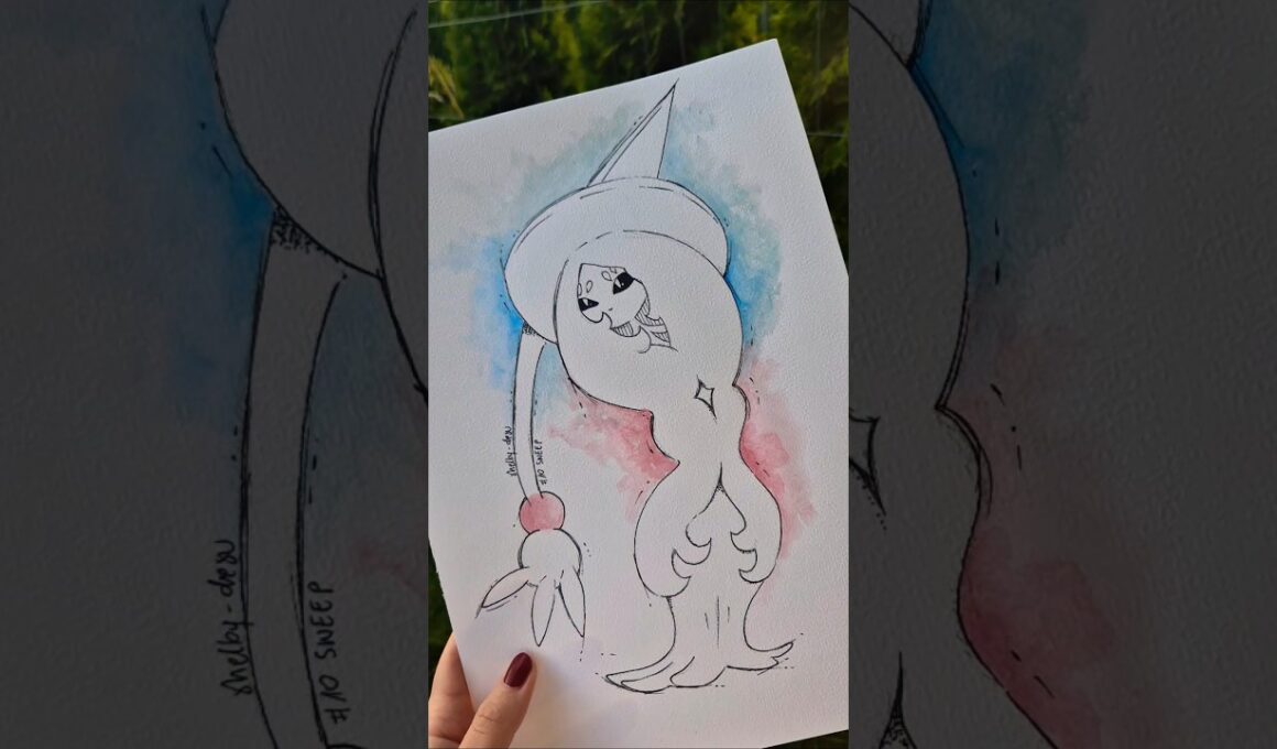 Inktober Day 10 - Sweep (Hatterene ブリムオン) 🧙 // #inktober #pokemon #pokemoncards #art #fanart #draw