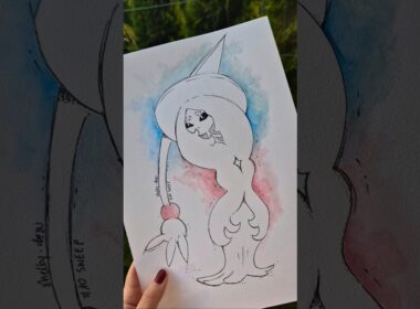 Inktober Day 10 - Sweep (Hatterene ブリムオン) 🧙 // #inktober #pokemon #pokemoncards #art #fanart #draw