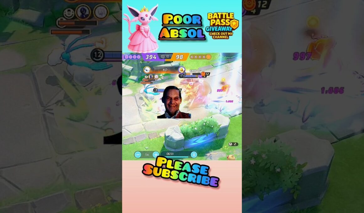 POOR ABSOL DELETE HIS GAME 😭🔥 | ESPEON GAMEPLAY | POKÉMON UNITE | #shorts #pokemonunite #funny